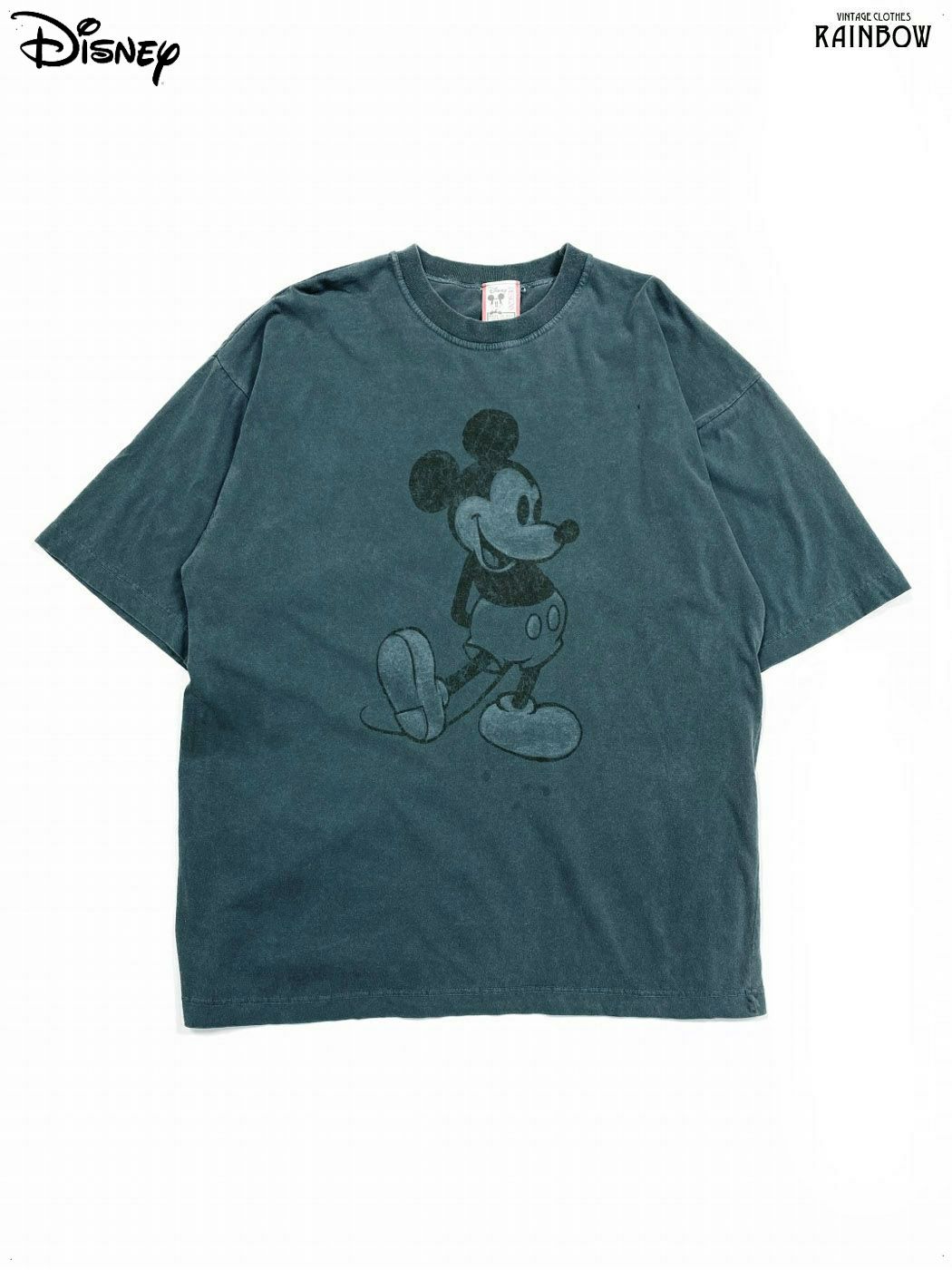 アメリカ古着アメリカ製ディズニーミッキーマウス半袖Tシャツ緑 