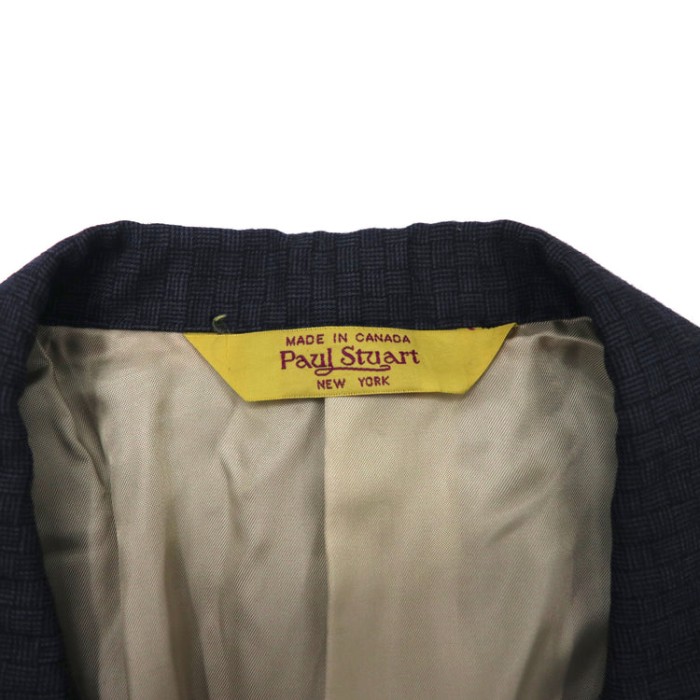 PAUL STUART スーツ セットアップ L ネイビー チェック カナダ製 | Vintage.City 古着屋、古着コーデ情報を発信