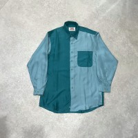 silk switching color shirt | Vintage.City 빈티지숍, 빈티지 코디 정보