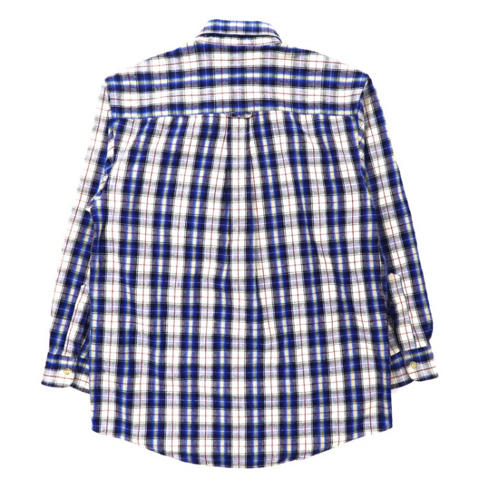 TIMBERLAND ボタンダウンシャツ S ブルー チェック ロゴ刺繍 90s | Vintage.City 古着屋、古着コーデ情報を発信