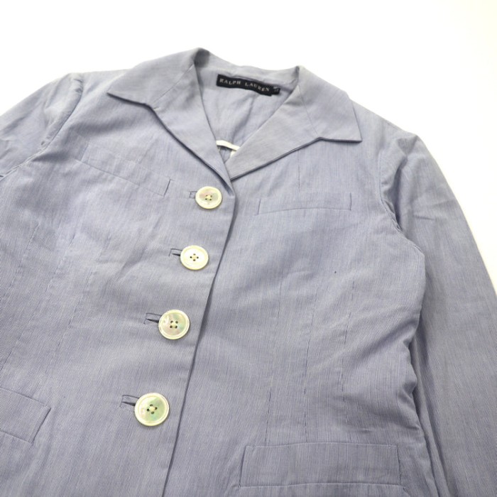 RALPH LAUREN テーラードジャケット 11 ブルー コットン 日本製 | Vintage.City 古着屋、古着コーデ情報を発信