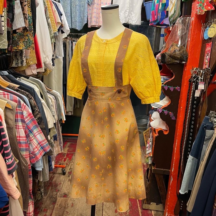 70s #花柄 #サロペットスカート | Vintage.City 古着屋、古着コーデ情報を発信