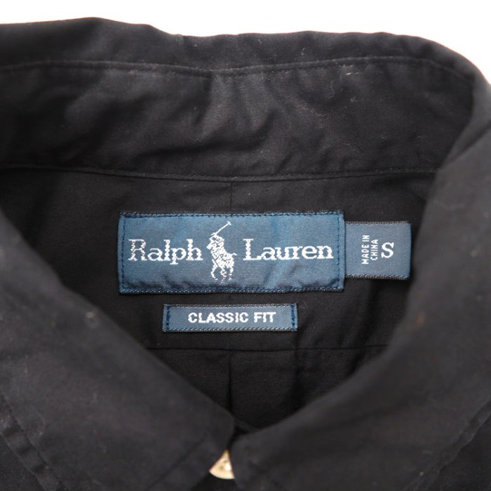 RALPH LAUREN ボタンダウンシャツ S ブラック スモールポニー | Vintage.City 古着屋、古着コーデ情報を発信