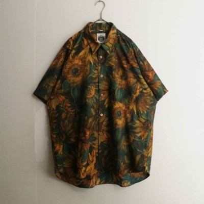 beautiful sunflower design H/S shirt | Vintage.City 古着屋、古着コーデ情報を発信