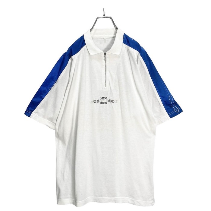 80s S/S half-zip ethnic design shirt | Vintage.City 古着屋、古着コーデ情報を発信