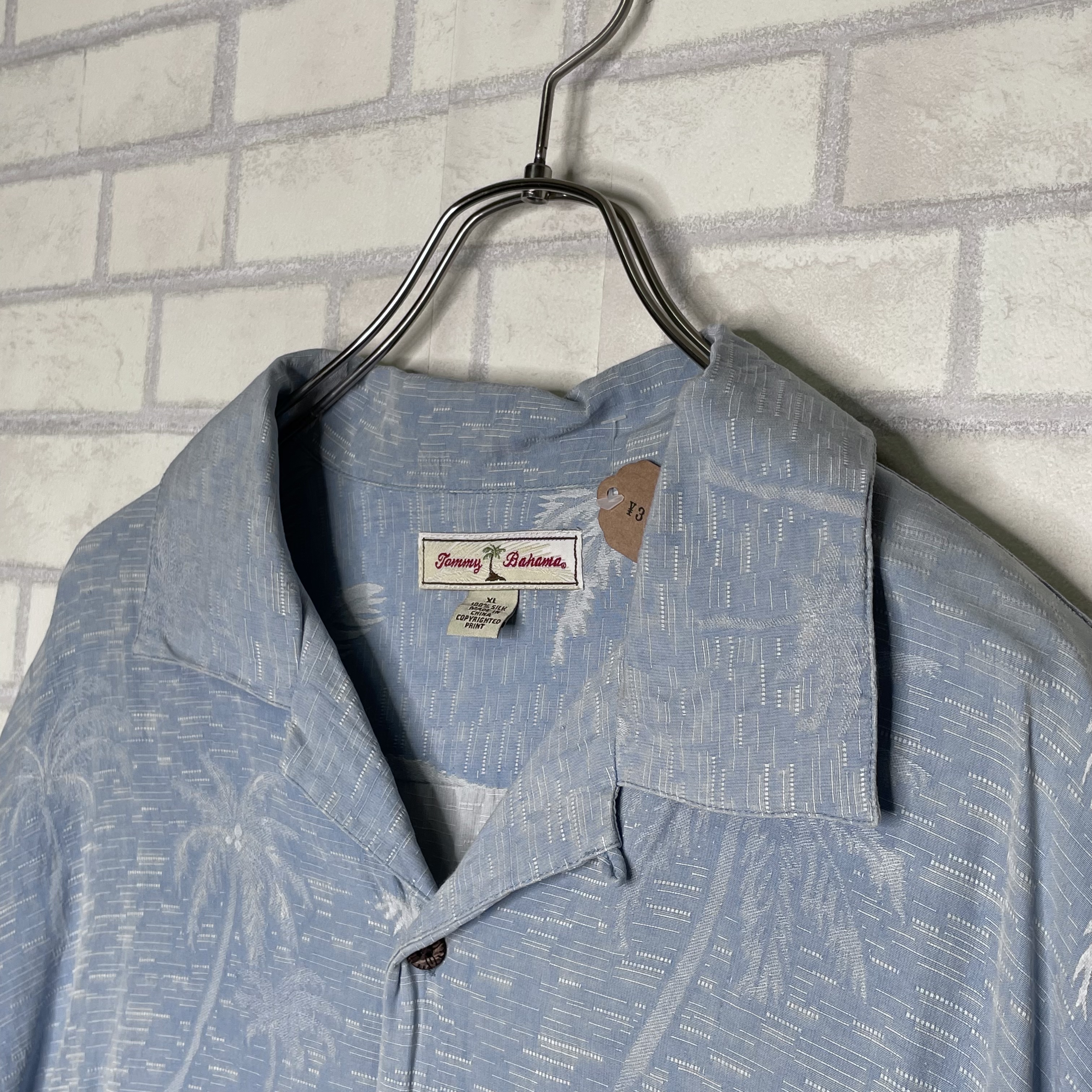 Tommy Bahama 半袖シルクシャツ XL シルク100% 総柄 | Vintage.City