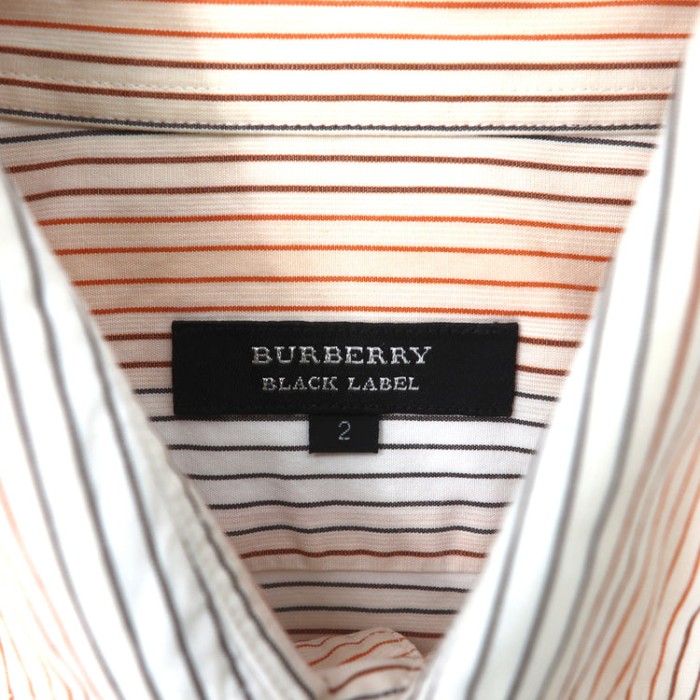 BURBERRY BLACK LABEL 半袖プルオーバーシャツ ストライプ | Vintage.City 古着屋、古着コーデ情報を発信