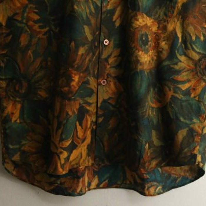 beautiful sunflower design H/S shirt | Vintage.City 古着屋、古着コーデ情報を発信