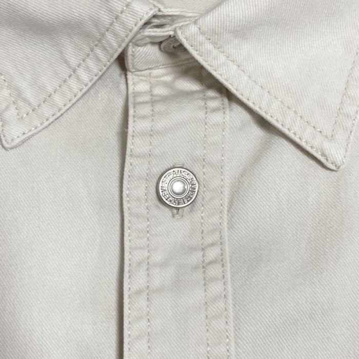 リーバイスジーンズ 白/ホワイト　Yシャツ・ワイシャツ　コットン100％　XL | Vintage.City 古着屋、古着コーデ情報を発信