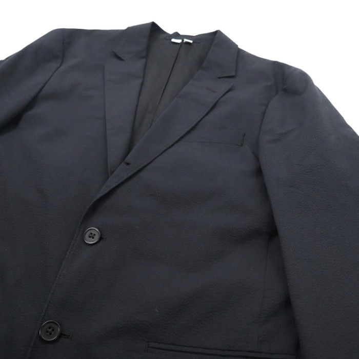 UNIQLO U ワイドシアサッカー セットアップ スーツ L ブラック | Vintage.City 古着屋、古着コーデ情報を発信