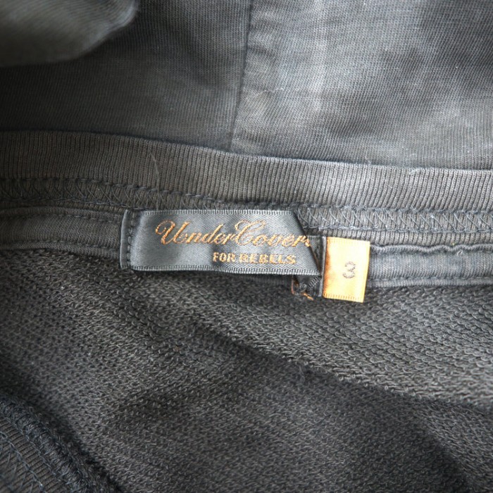 UNDER COVERISM パーカーレイヤードTシャツ 3 ブラック コットン | Vintage.City 古着屋、古着コーデ情報を発信