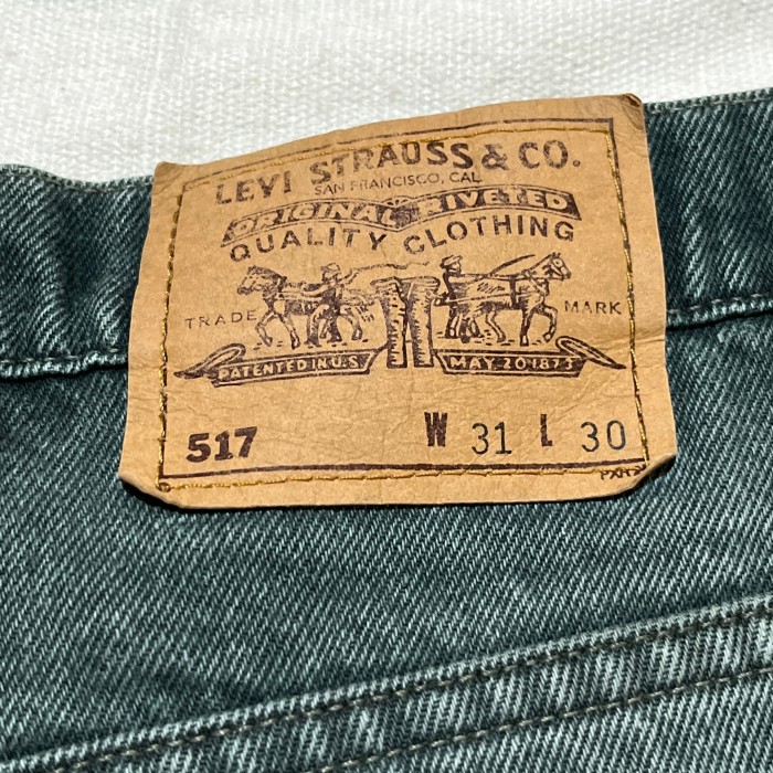 90's Levi's 517 後染めグリーン ブーツカット | Vintage.City