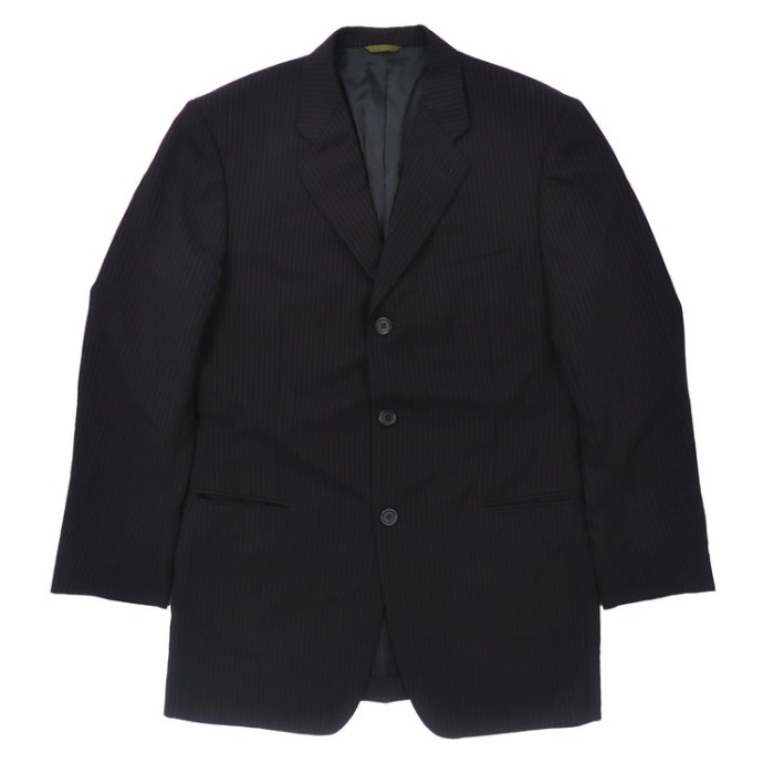 D'URBAN 3Bスーツ セットアップ 96Y7 ブラック ストライプ 日本製 | Vintage.City 古着屋、古着コーデ情報を発信