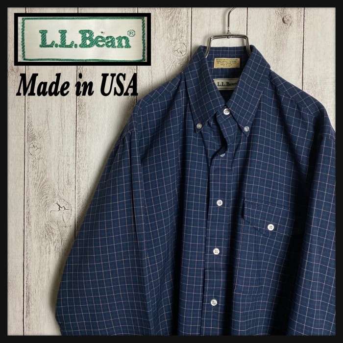 L.LBean   80s〜 usa製 チェック柄 ポリコットン  BDシャツ | Vintage.City 빈티지숍, 빈티지 코디 정보