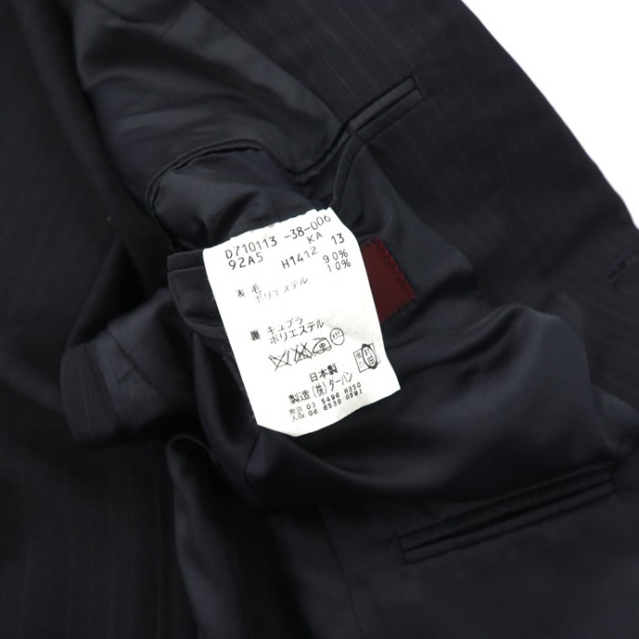 D'URBAN 2Bスーツ セットアップ 92A5 ブラック ストライプ 日本製 | Vintage.City 古着屋、古着コーデ情報を発信