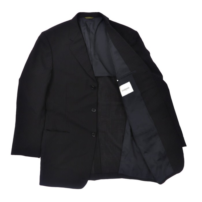 D'URBAN 3Bスーツ セットアップ 96Y7 ブラック ストライプ 日本製 | Vintage.City 古着屋、古着コーデ情報を発信