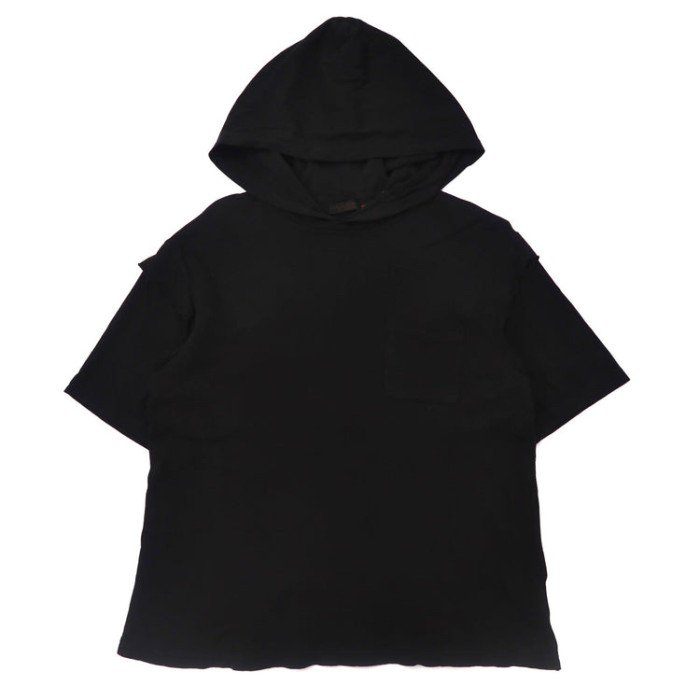 UNDER COVERISM パーカーレイヤードTシャツ 3 ブラック コットン | Vintage.City 빈티지숍, 빈티지 코디 정보