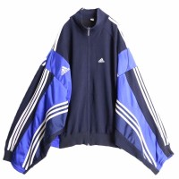 remake "再構築" navy × blue track jacket | Vintage.City 古着屋、古着コーデ情報を発信