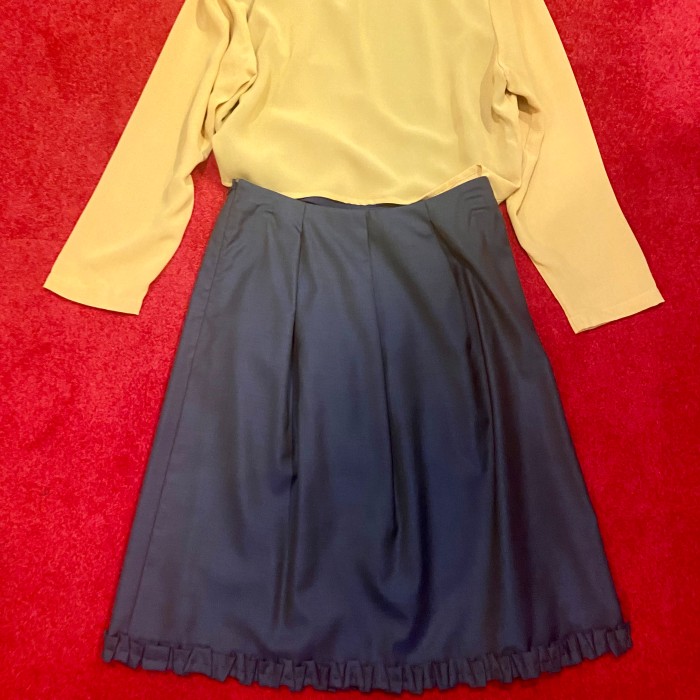 used オーダーメイド裾フリルスカート チャコールグレー | Vintage.City 빈티지숍, 빈티지 코디 정보
