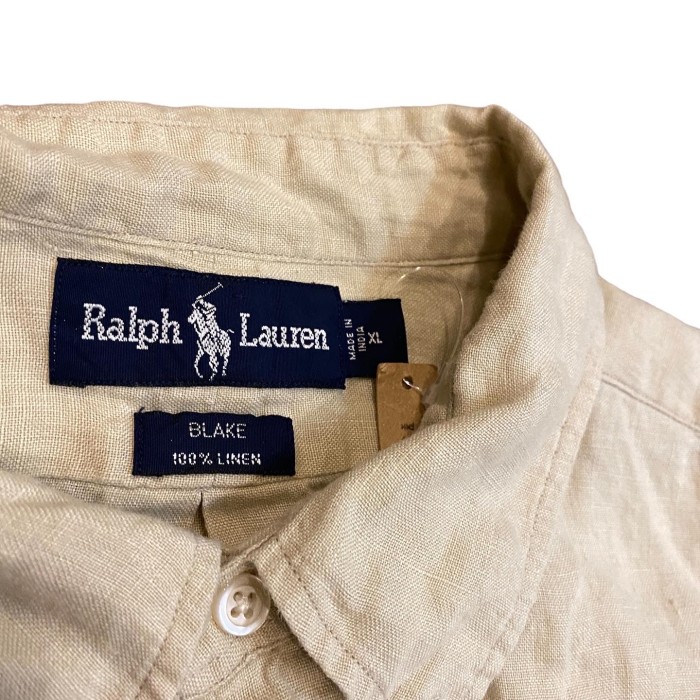 USED ラルフローレン BLAKE リネンシャツ XL ベージュ | Vintage.City 古着屋、古着コーデ情報を発信