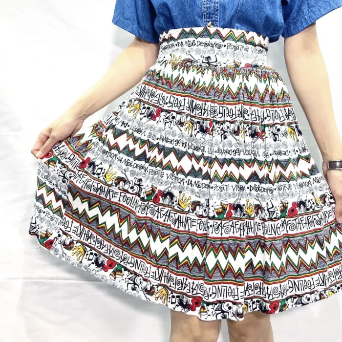 Made in Australia rastafari mini skirt | Vintage.City 빈티지숍, 빈티지 코디 정보