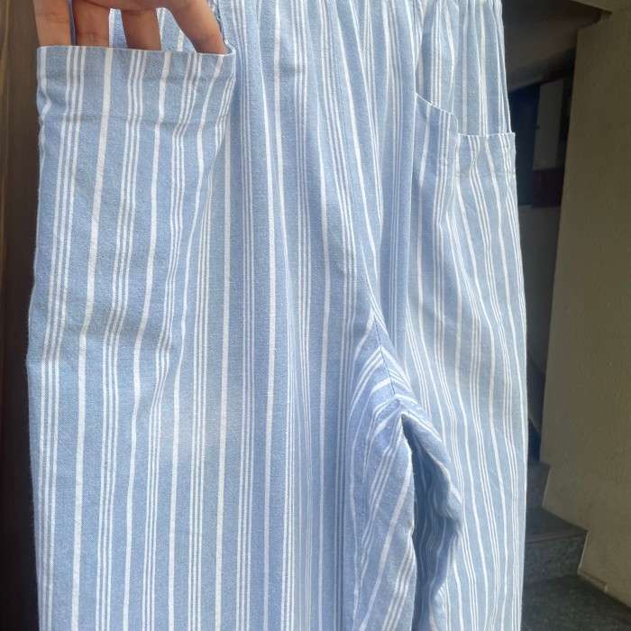 Made in USA light blue stripe easy pants | Vintage.City 빈티지숍, 빈티지 코디 정보