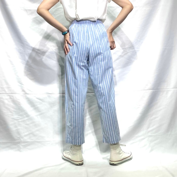 Made in USA light blue stripe easy pants | Vintage.City Vintage Shops, Vintage Fashion Trends