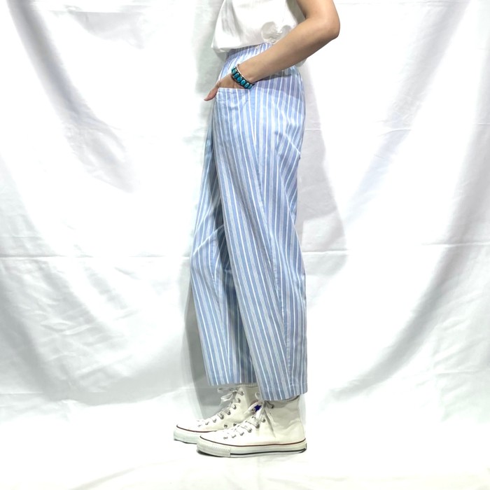 Made in USA light blue stripe easy pants | Vintage.City 古着屋、古着コーデ情報を発信