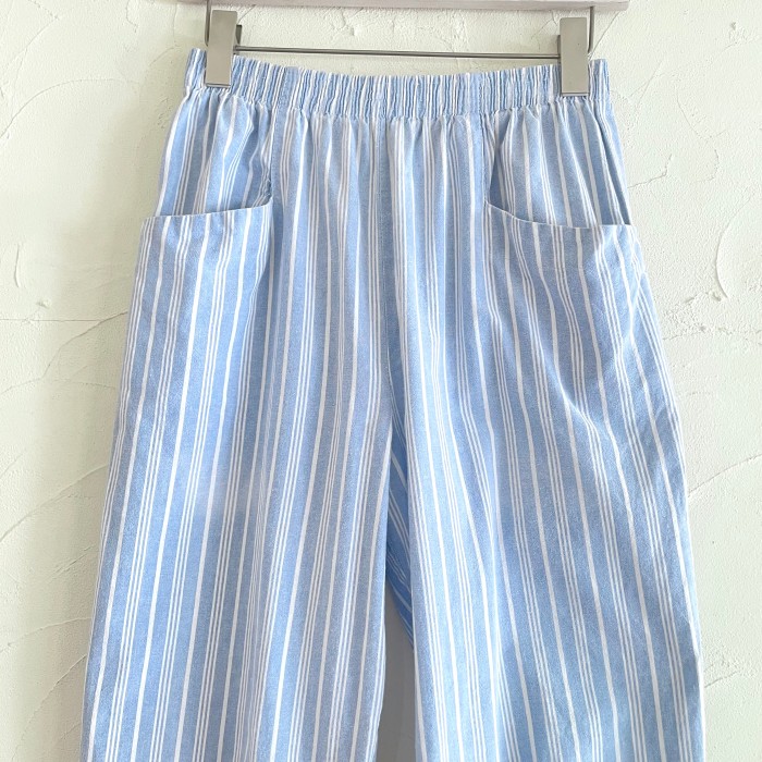 Made in USA light blue stripe easy pants | Vintage.City Vintage Shops, Vintage Fashion Trends