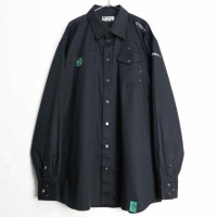 "COOGI"stylish detail black loose shirt | Vintage.City 빈티지숍, 빈티지 코디 정보