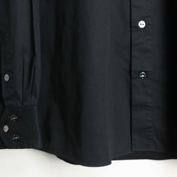 "COOGI"stylish detail black loose shirt | Vintage.City 古着屋、古着コーデ情報を発信