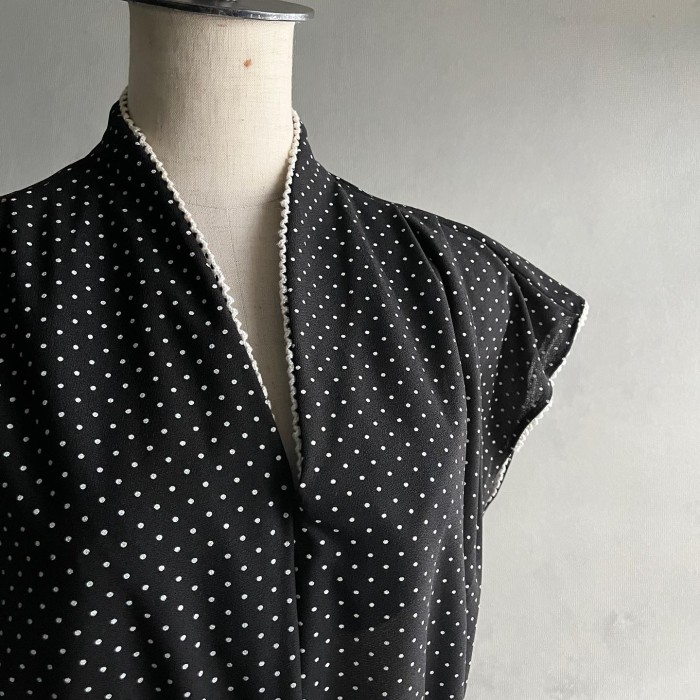 70s franky.b dot dress | Vintage.City 古着屋、古着コーデ情報を発信