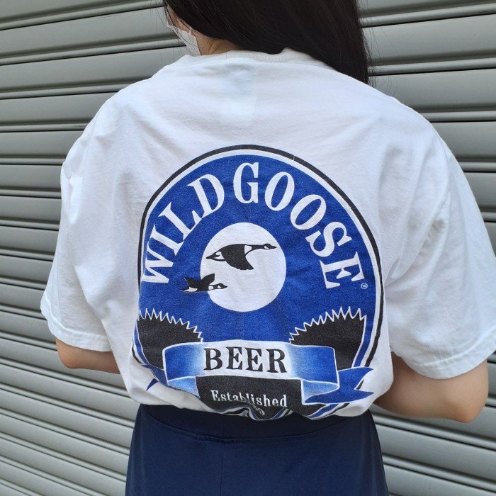 wild goose beer print T-shirt | Vintage.City 빈티지숍, 빈티지 코디 정보