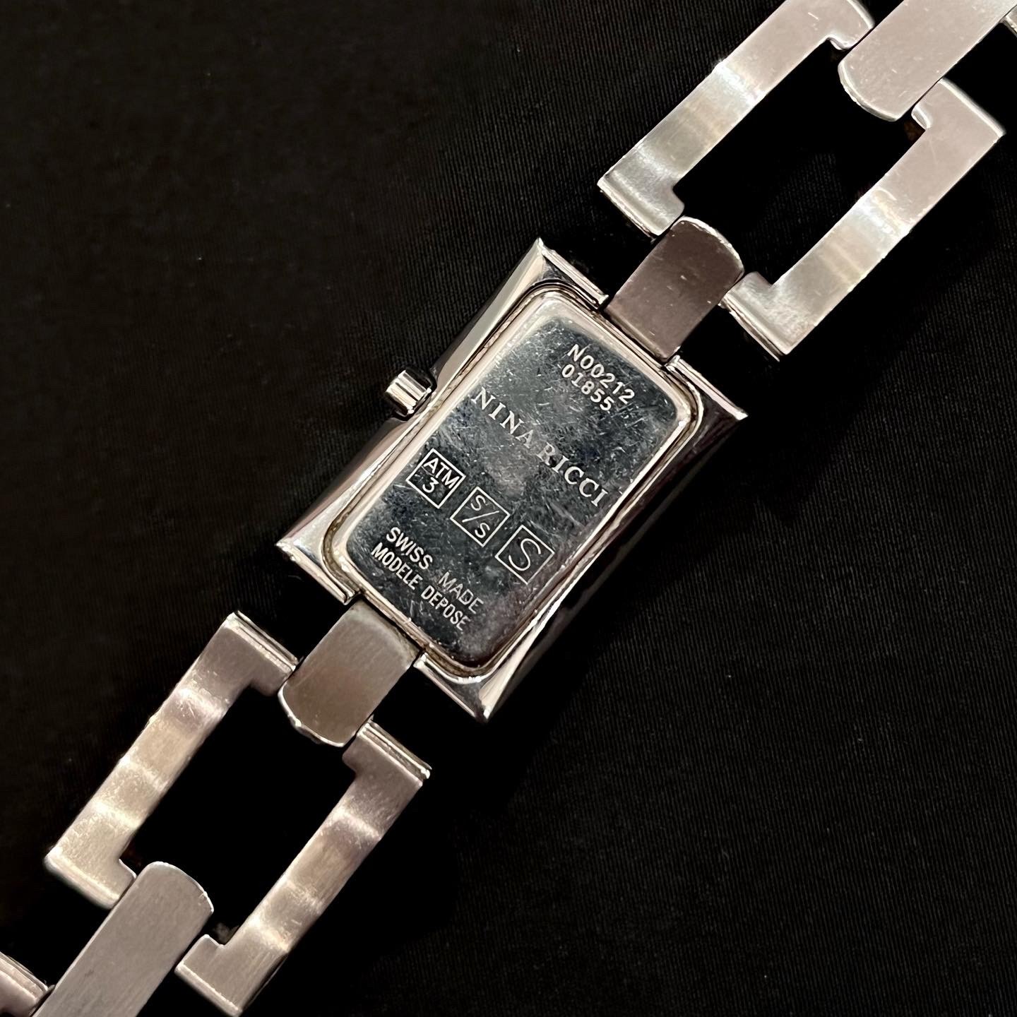 90s vintage＂NINA RICCI＂チェーンブレスレットウォッチ腕時計 
