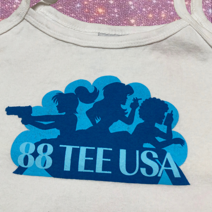 "88 TEE USA" Charlie's Angels camisole | Vintage.City 빈티지숍, 빈티지 코디 정보