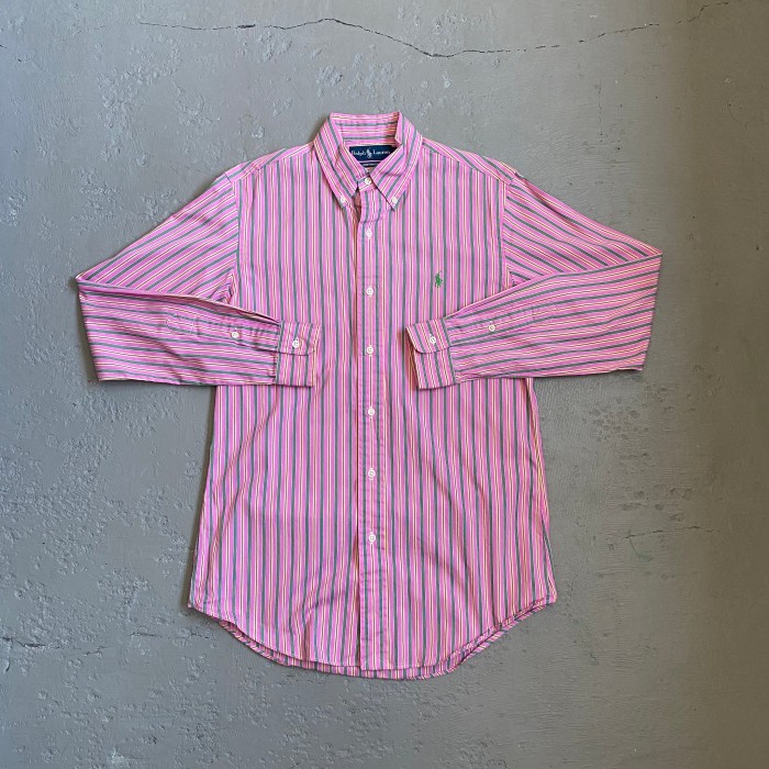 90s ラルフローレン ストライプシャツ S ピンク | Vintage.City 빈티지숍, 빈티지 코디 정보