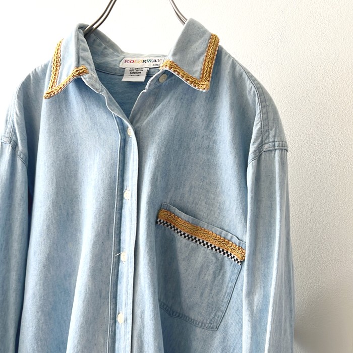 90's KOLORWAY USA Gobelin Designデニムシャツ | Vintage.City 古着屋、古着コーデ情報を発信