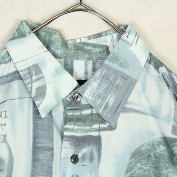astronomy pattern dull blue shirt | Vintage.City Vintage Shops, Vintage Fashion Trends