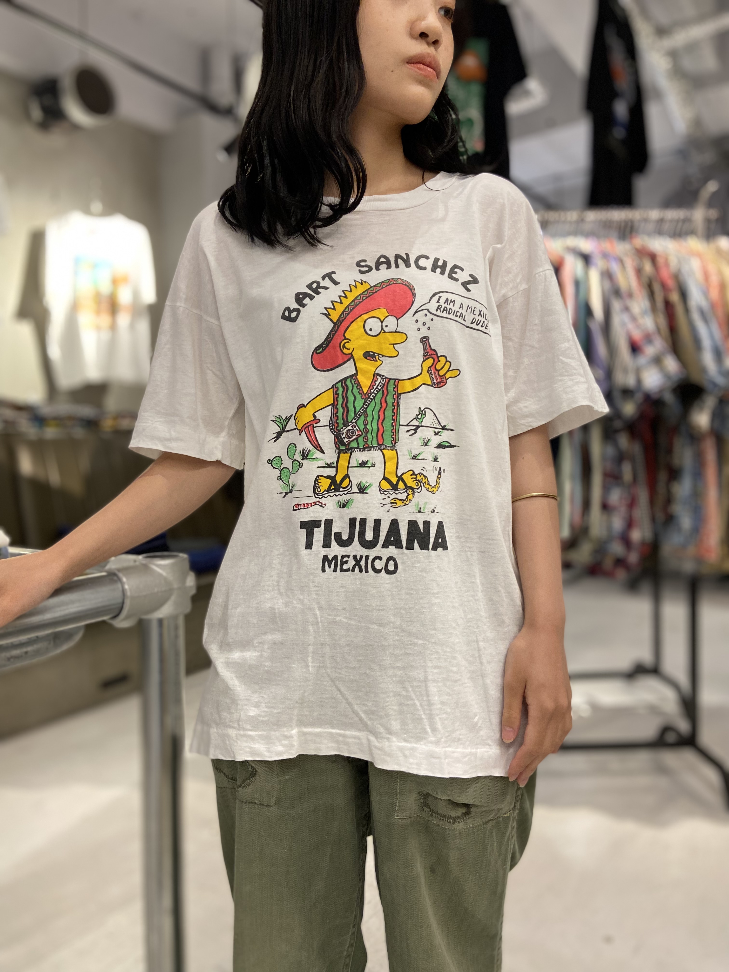 80〜90年代 シンプソンズ パロディ キャラクターTシャツ メンズM-L相当 