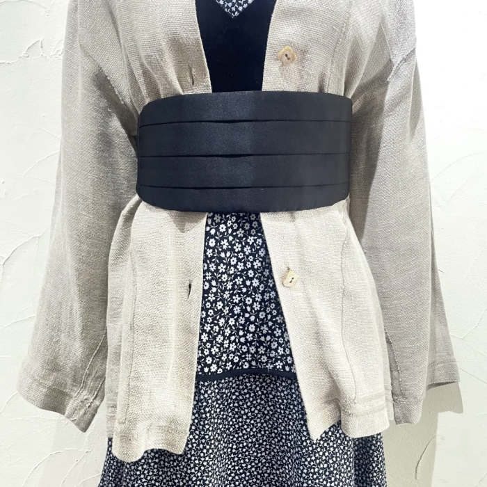 USA black pleats corset type sush belt | Vintage.City 古着屋、古着コーデ情報を発信