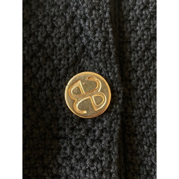 knit tops 黒 ゴールドボタン | Vintage.City 빈티지숍, 빈티지 코디 정보