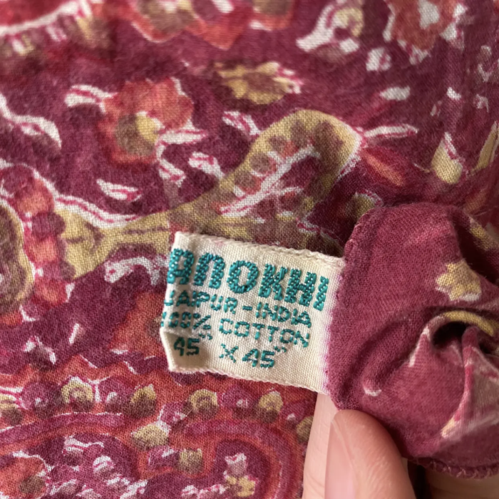 ANOKHI india cotton large scarf | Vintage.City 古着屋、古着コーデ情報を発信