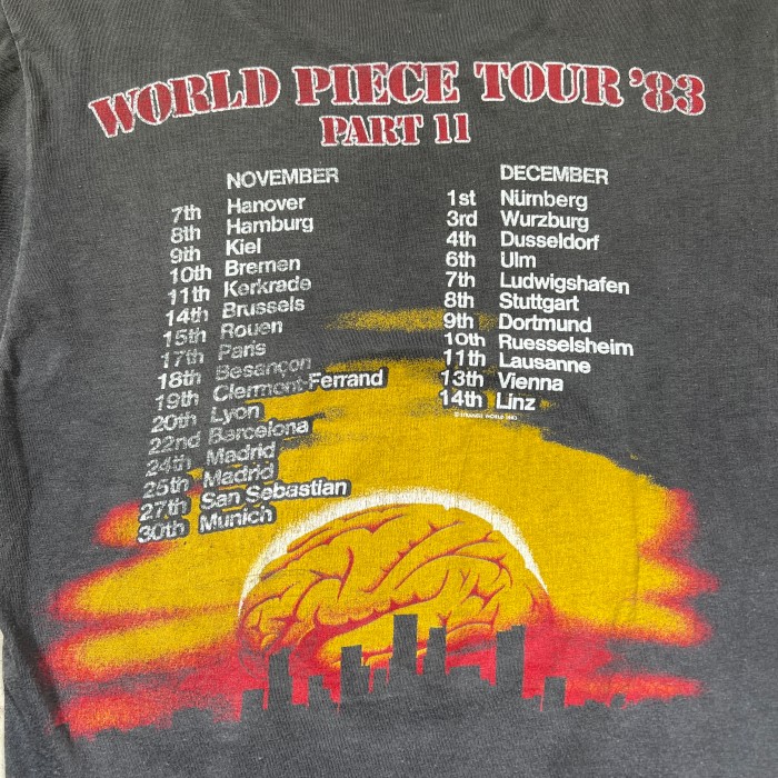 80's IRON MAIDEN WORLD PIECE TOUR Tee | Vintage.City 古着屋、古着コーデ情報を発信