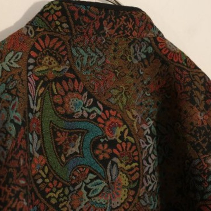 stand collar flower design zip up jacket | Vintage.City Vintage Shops, Vintage Fashion Trends