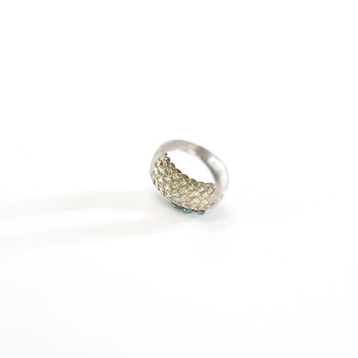 Silver Turquoise Knitting Silver Ring#17 | Vintage.City Vintage Shops, Vintage Fashion Trends