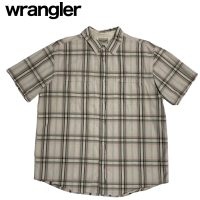 Wrangler（ラングラー）　ベージュカラーチェック半袖Yシャツ・ワイシャツ　 | Vintage.City 古着屋、古着コーデ情報を発信