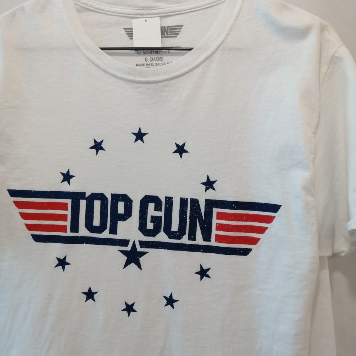 TOP GUN print T-shirt (white) | Vintage.City 古着屋、古着コーデ情報を発信