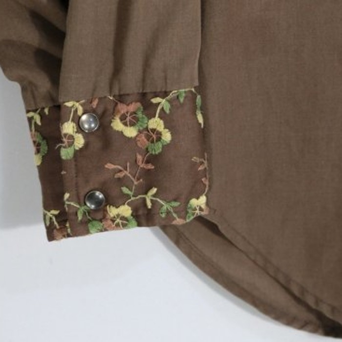 flower design embroidery western shirt. | Vintage.City 빈티지숍, 빈티지 코디 정보