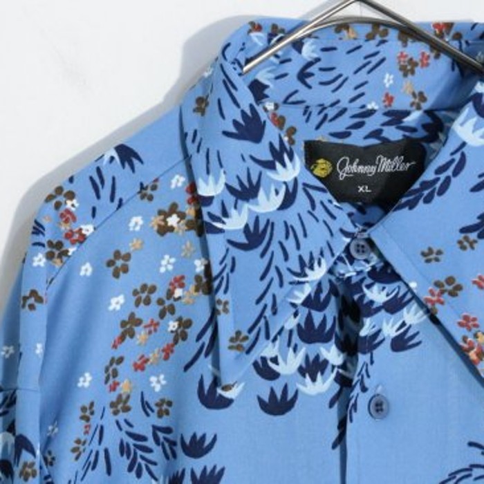 "Johnny Miller" leaf motif pattern shirt | Vintage.City 빈티지숍, 빈티지 코디 정보