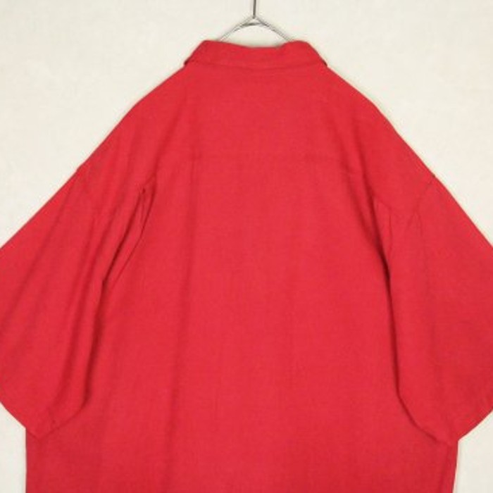 flower embroidery line red shirt | Vintage.City 빈티지숍, 빈티지 코디 정보